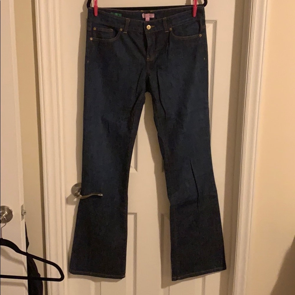 Lilly Pulitzer Palm Beach Fit Dark Blue Jeans